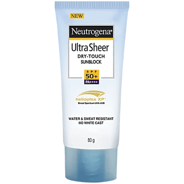 neutrogena ultra sheer dry-touch sunblock spf 50+ cream 80 gm