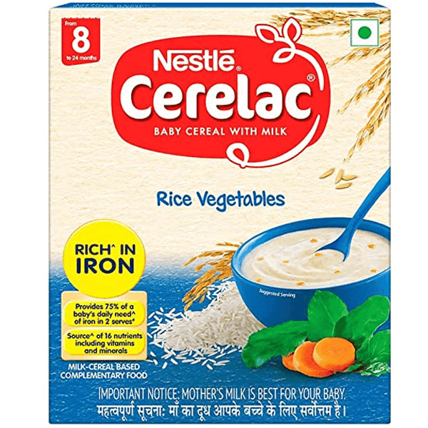 nestle cerelac rice vegetable 300 gm (8 to 24 months)
