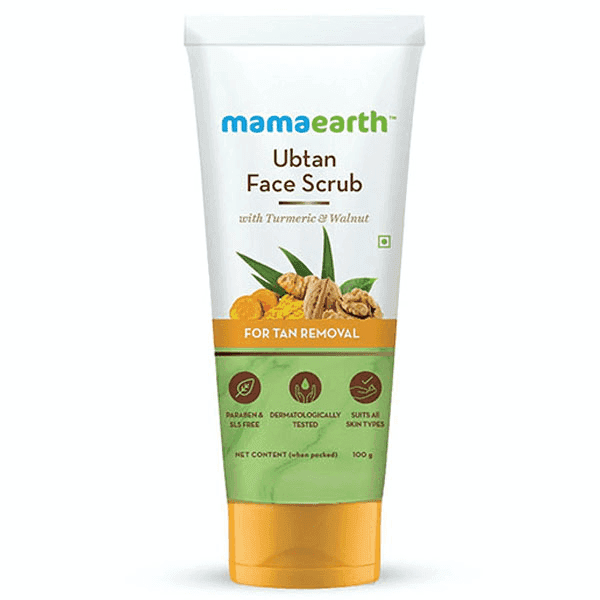 mama earth ubtan face scrub 100 gm