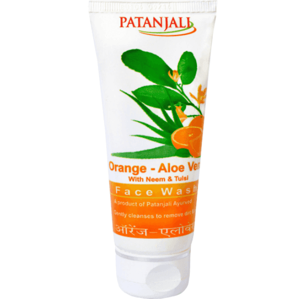 patanjali orange aloevera with neem & tulsi face wash 60 gm