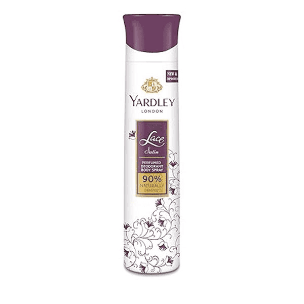 yardley lace satin perfumed deodorant body spray 150 ml